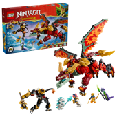 LEGO NINJAGO 71868 Wyldfyre’s Transforming Dragon Mech – 2-in-1 Ninja Dragon & Mech Building Set, 821 Pieces