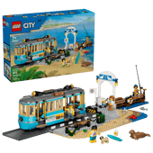 LEGO City 60506 Classic Beach Tram – 693 Pieces Building Set for Kids 7+