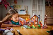 LEGO Friends 42705 Cozy Fall Forest Cabin – Forest Adventure Dollhouse Building Set,