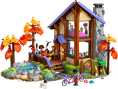 LEGO Friends 42705 Cozy Fall Forest Cabin – Forest Adventure Dollhouse Building Set,