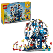 LEGO 31389 Iconic Ferris Wheel – Creator 3-in-1 Amusement Park Set, 916 Pieces