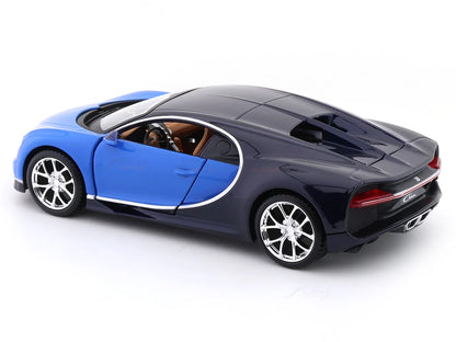 Maisto Bugatti Chiron Blue 1:24 Diecast Model Car with Acrylic Case