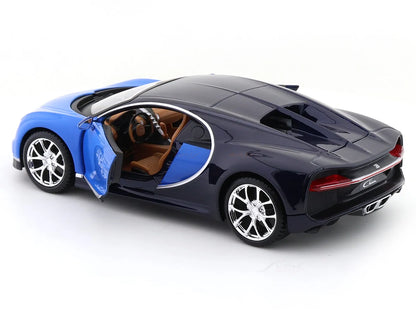 Maisto Bugatti Chiron Blue 1:24 Diecast Model Car with Acrylic Case