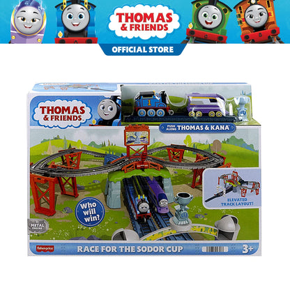 Fisher-Price Thomas & Friends Race for the Sodor Cup Train Track Racing Playset
