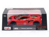 Maisto Chevrolet Corvette ZR1 Coupe Red 1:24 Diecast Model Car with Acrylic Case
