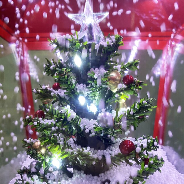 6 ft Snowing Christmas Lamp Post with 25 Carols, LED Lights & Festive Wreath