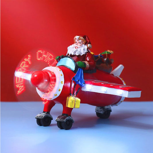CHRISTMAS AEROPLANE WITH MOVING WINGS