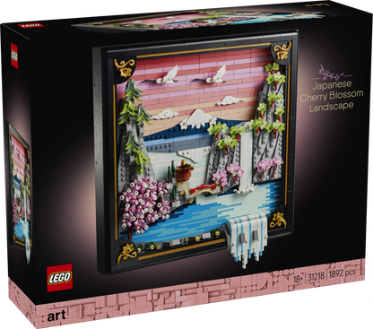 LEGO Art Japanese Cherry Blossom Landscape Wall Art 31218