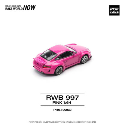 XCARTOYS 1/64 S8-01 porsche RWB 997 PINK Alloy Car