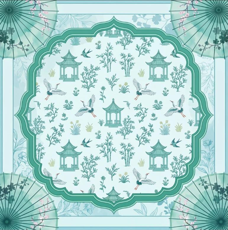 Luxury Cushioned Mahjong Table Mat – 33x33 Inch Non-Slip Game Mat