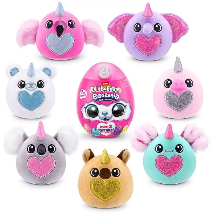 Rainbocorns Eggzania Baby Mania Exclusive Mystery Egg Plush 6-Pack – 25+ Surprises to Hatch