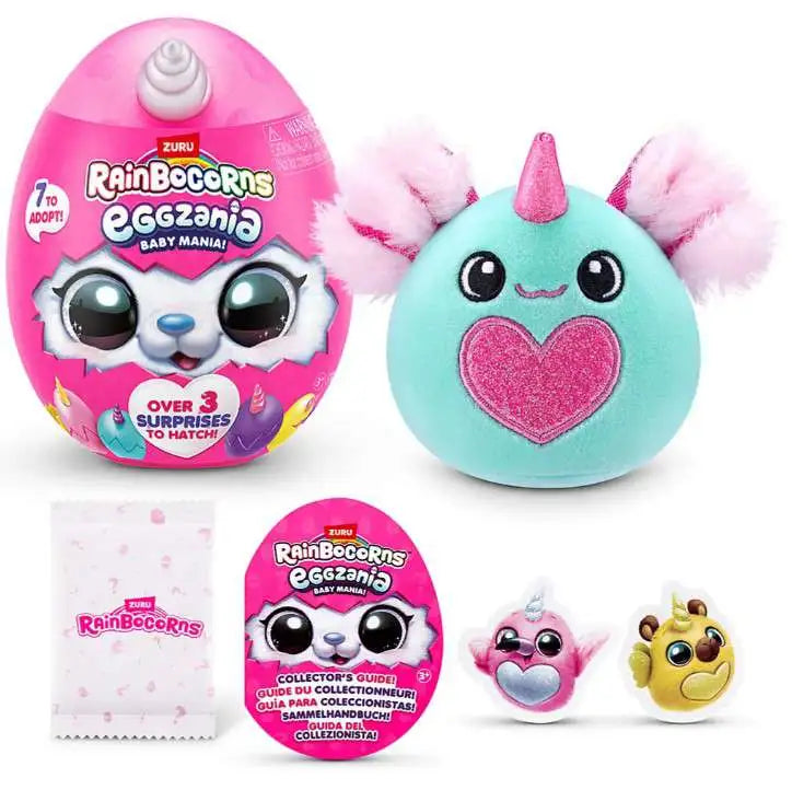 Rainbocorns Eggzania Baby Mania Exclusive Mystery Egg Plush 6-Pack – 25+ Surprises to Hatch