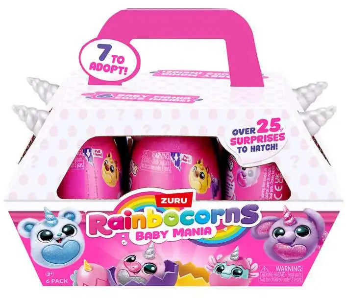 Rainbocorns Eggzania Baby Mania Exclusive Mystery Egg Plush 6-Pack – 25+ Surprises to Hatch