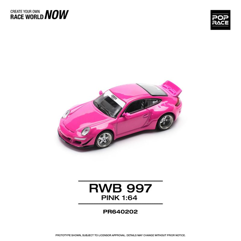 XCARTOYS 1/64 S8-01 porsche RWB 997 PINK Alloy Car