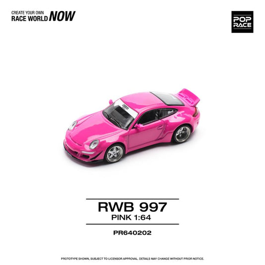 XCARTOYS 1/64 S8-01 porsche RWB 997 PINK Alloy Car