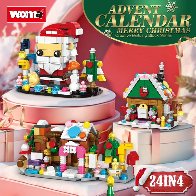 Christmas Advent Calendar Building Set - 841pcs Holiday Displays & Decor (11823)