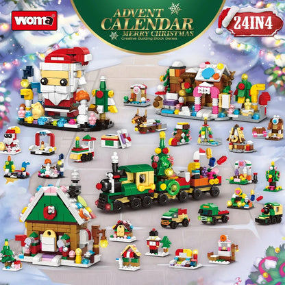 Christmas Advent Calendar Building Set - 841pcs Holiday Displays & Decor (11823)
