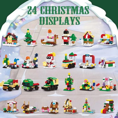 Christmas Advent Calendar Building Set - 841pcs Holiday Displays & Decor (11823)