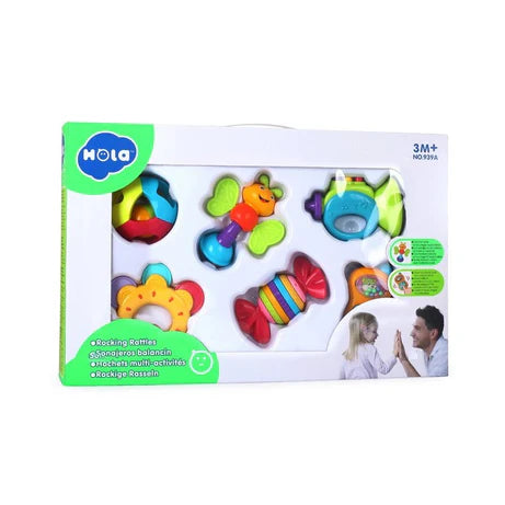 Hola Toys 6-Piece Baby Rattle Set