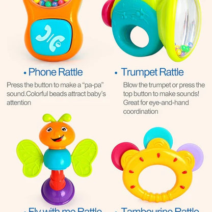 Hola Toys 6-Piece Baby Rattle Set