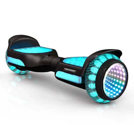 UBOARD Infinity Hoverboard – Translucent Shell, Infinity Wheels(R), LED Lights, Bluetooth Speaker