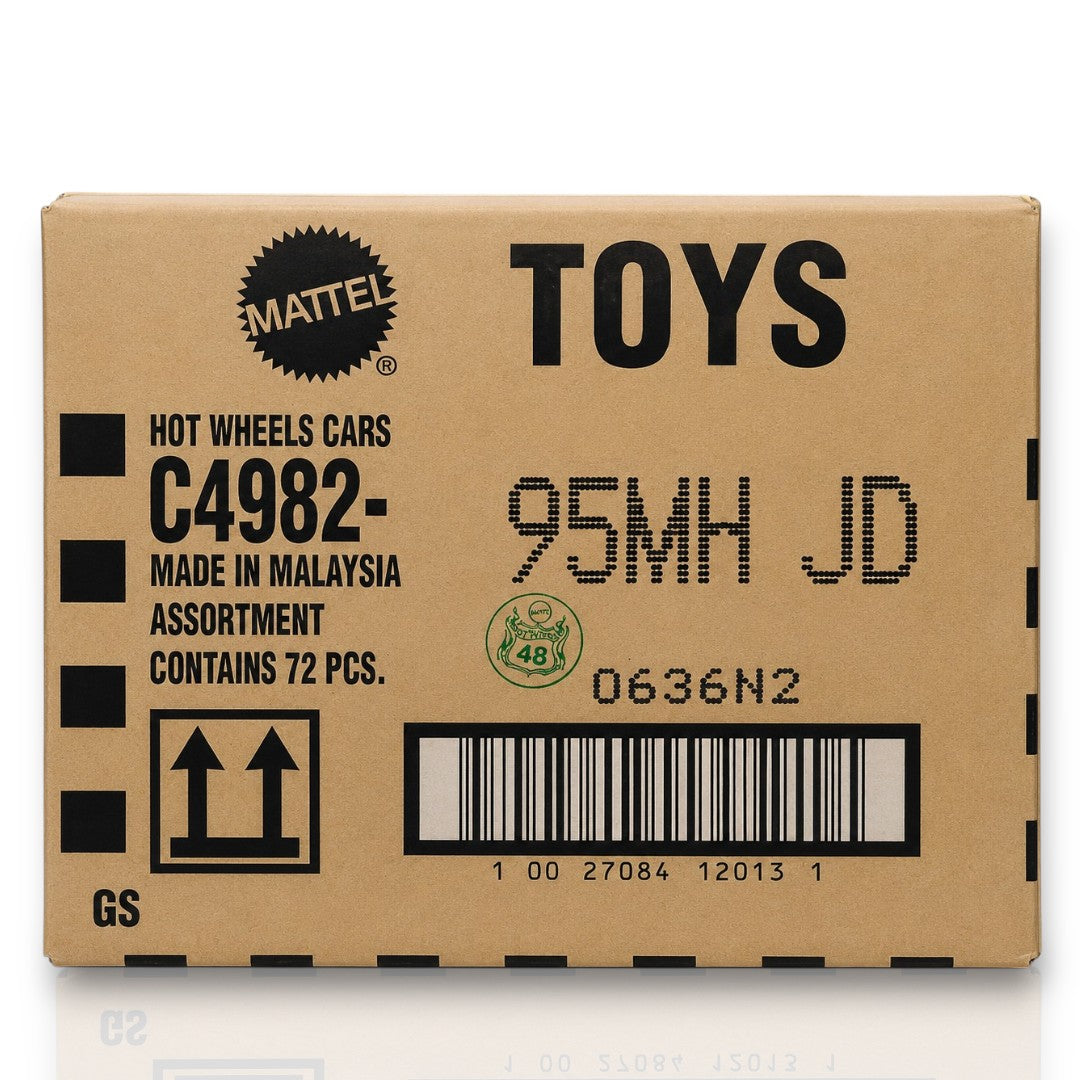 Hot Wheels Mainline Factory Sealed Case 72 Pcs – 95MJ JD Assortment Die-Cast Cars Master Carton