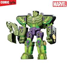 ZD Toys Marvel Hulk Transforming Mech Suit Excavator Transformers Toy Avengers Superhero Action Figure