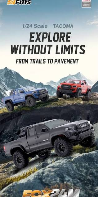 FMS 1:24 FCX24M Toyota Tacoma 4WD RTR Remote Control Off-Road RC Truck