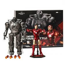 Marvel Studio ZD Toys Iron Man The Final Battle MK & Iron Monger Set Figure 7 Inch 10th Anniversary