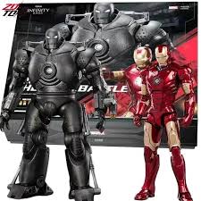 Marvel Studio ZD Toys Iron Man The Final Battle MK & Iron Monger Set Figure 7 Inch 10th Anniversary