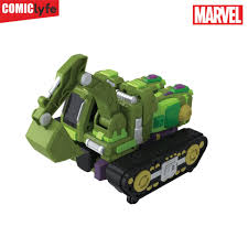 ZD Toys Marvel Hulk Transforming Mech Suit Excavator Transformers Toy Avengers Superhero Action Figure