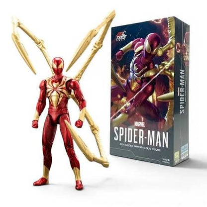 ZD Toys Marvel Spider-Man Iron Spider Armor | 1:10 Scale 7-Inch Highly Articulated Action Figure | Premium Marvel Collectible