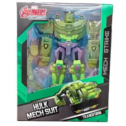 ZD Toys Marvel Hulk Transforming Mech Suit Excavator Transformers Toy Avengers Superhero Action Figure