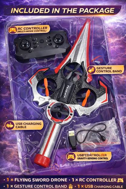 AI INTELLIGENT Voice-controlled Remote Control Flying Sword Rolling 360° Optional Version 7