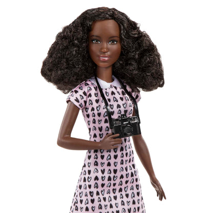 Barbie 12 Inch Photographer Petite Brunette Doll with Camera Accessory for Ages 3+