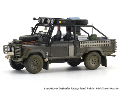 1:64 Street Warrior Land-Rover Defender Pickup Tomb Raider Dirt diecast scale model car