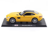 Maisto Mercedes-Benz AMG GT Yellow 1:24 Diecast Model Car with Acrylic Case