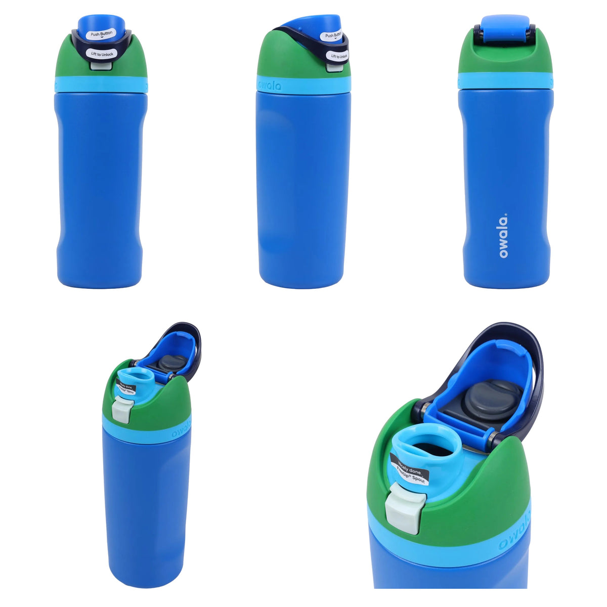 Owala FreeSip 16 oz Stainless Steel Water Bottle | Leakproof Insulated Bottle with Straw