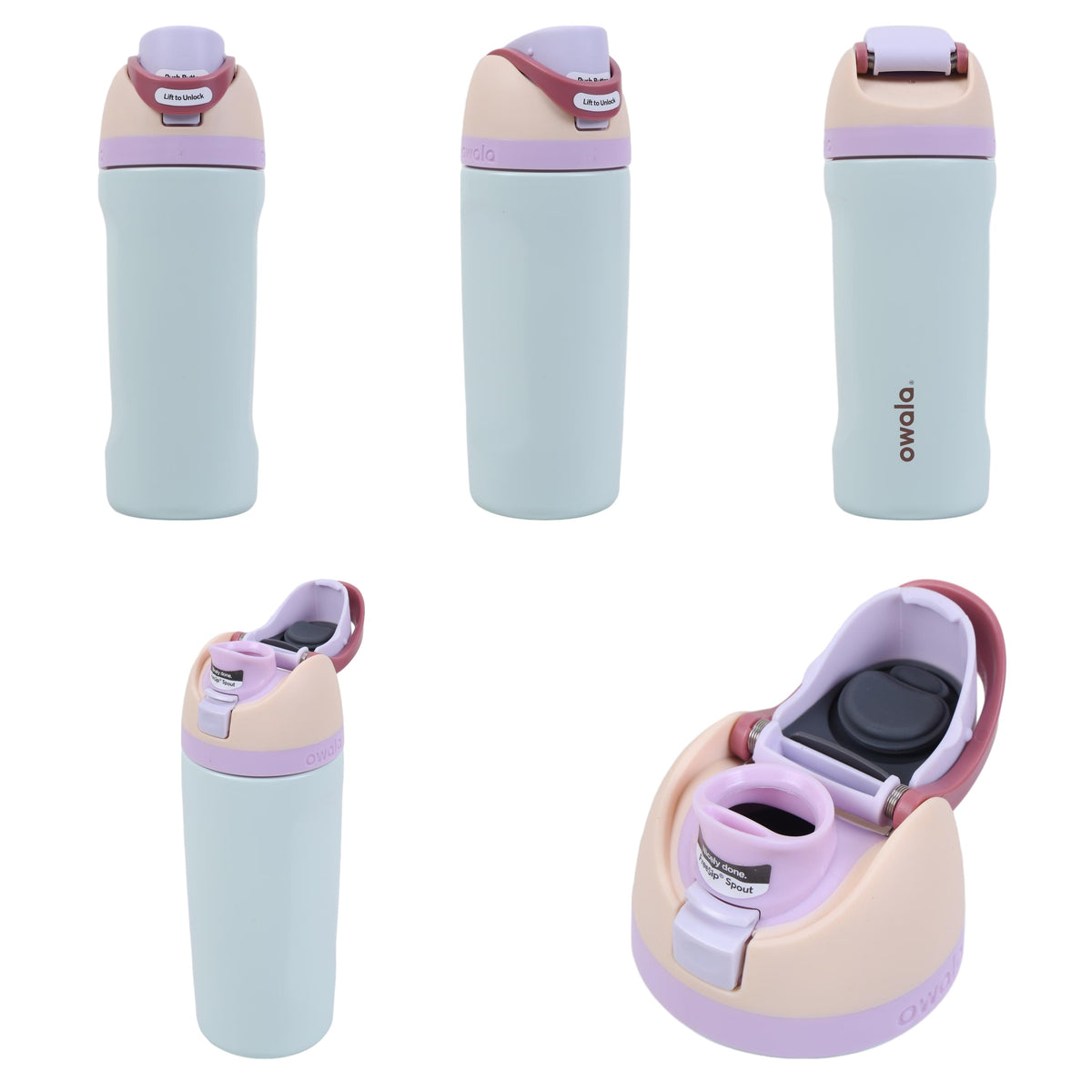 Owala FreeSip 16 oz Stainless Steel Water Bottle | Leakproof Insulated Bottle with Straw