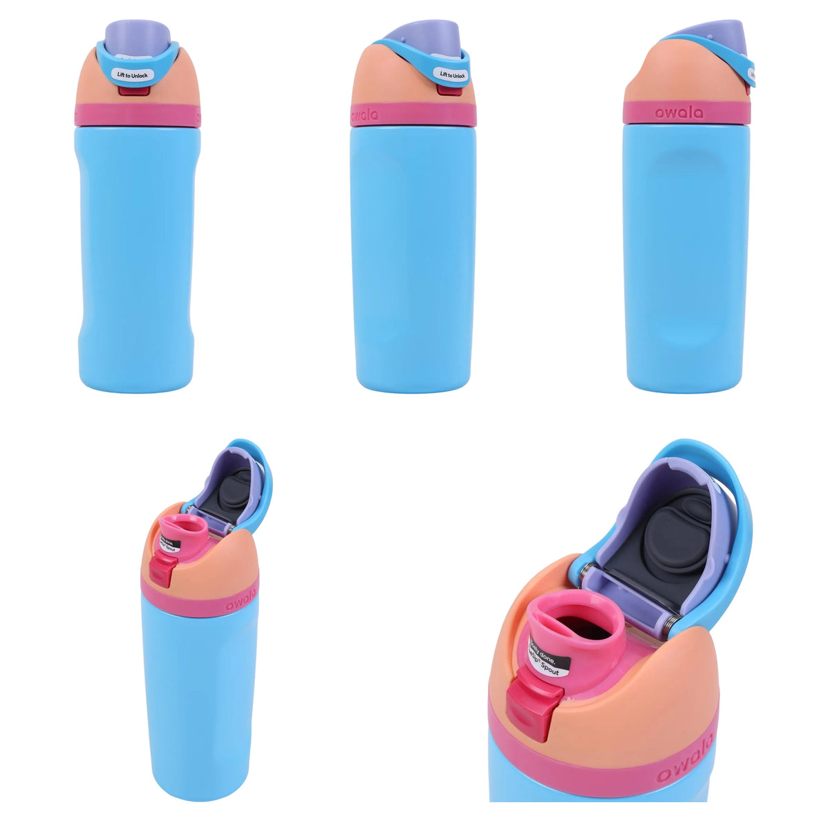 Owala FreeSip 16 oz Stainless Steel Water Bottle | Leakproof Insulated Bottle with Straw