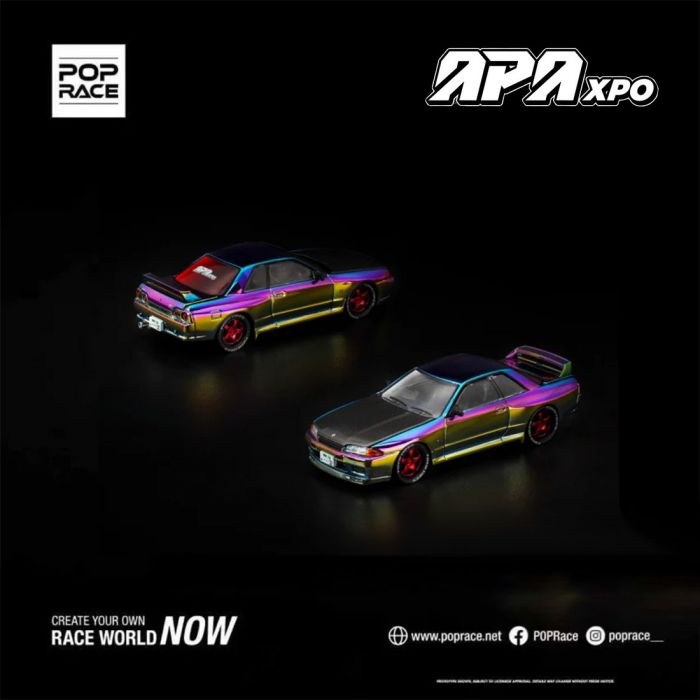 POP Race x XCARTOYS 1:64 Diecast Model Car - NISSAN SKYLINE GT-R (BNR32) S23-APA EXPO 2025