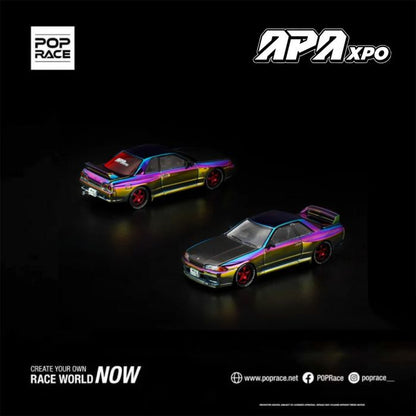 POP Race x XCARTOYS 1:64 Diecast Model Car - NISSAN SKYLINE GT-R (BNR32) S23-APA EXPO 2025