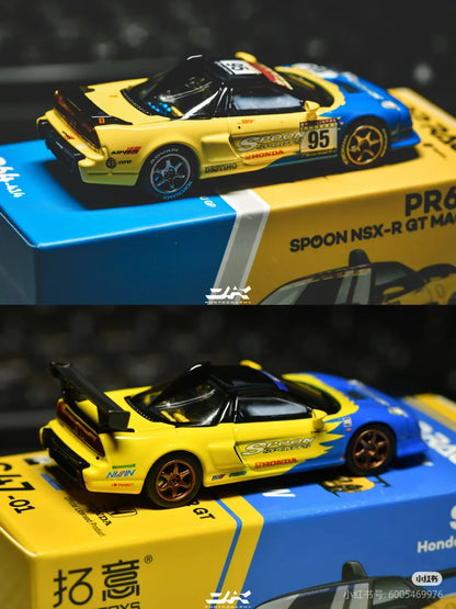 1:64 Pop Race Spoon NSX-R GT Macau GP Diecast Car PR64-414 Model