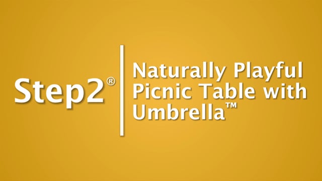 Step2 Picnic Table With Umbrella, Bright