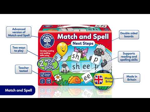 Orchard Toys Match and Spell Next Steps, Reading and Spelling Activity, Educational Game for Phonics, Sounds and Blends for Kids Age 5+ Years, Teacher Tested, Party Gift