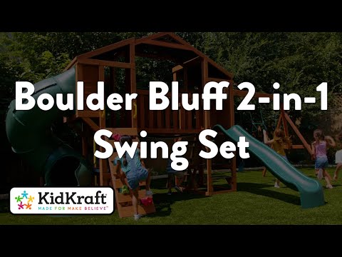 KIDKRAFT Boulder Bluff 2-in-1 Wooden Playset