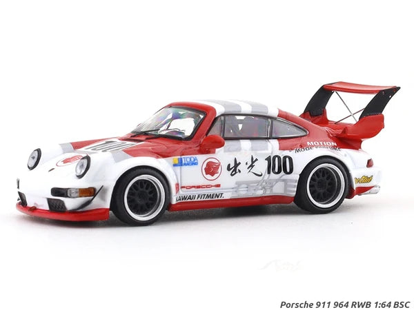 Porsche 911 (964) RWB No. 100 1:64 Scale BSC Diecast Model Car – Collectible Miniature