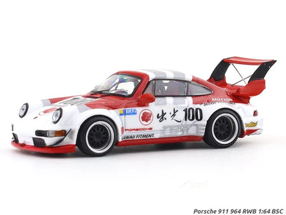 Porsche 911 (964) RWB No. 100 1:64 Scale BSC Diecast Model Car – Collectible Miniature