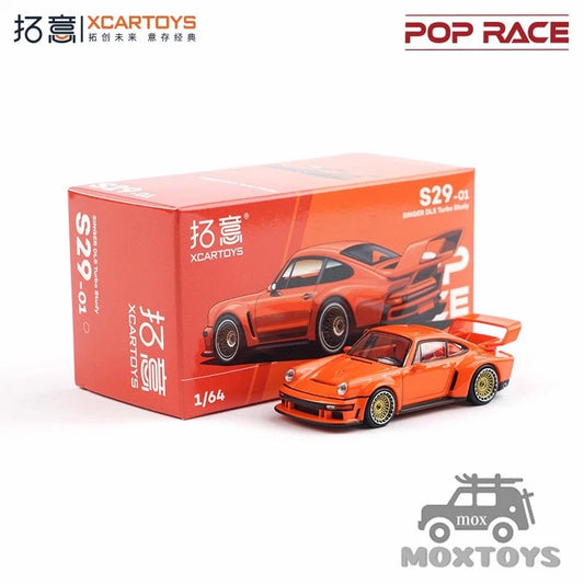 Xcartoys x POP RACE 1:64 SINGER DLS Orange Diecast Model Car S29-01