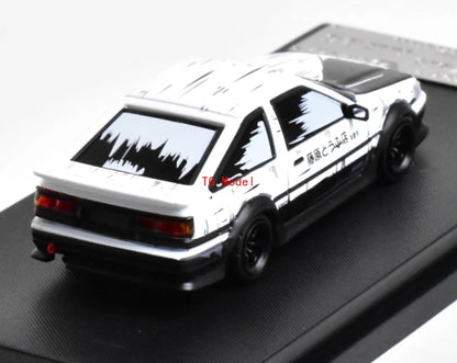 1:64  STREET WARRIOR White JDM AE86 Trueno Tofu Widebody Sports Model Diecast Metal Car